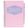 Caiet cu spirala si separatoare Pukka Project Book Pastel A4 Roz 8630S(PK)-PST