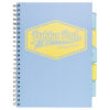 Caiet cu spirala si separatoare Pukka Project Book Pastel A4 Bleu 8630S(BE)-PST