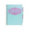 Caiet cu spirala si 5 separatoare Pukka Pad Project Book Pastel, coperti PP, 200b pag Matematica, B5, hartie 80g 3032S(TL)-PST