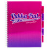 Caiet cu spirala si separatoare Pukka Project Book Fusion A4, roz 8408-FUS