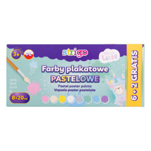 Acuarele Guase Strigo Pastel 8 culori x 20ml SSC147