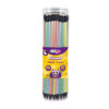 Creioane Strigo HB cu guma de sters, lemn negru, corp pastel metalic, SSC281