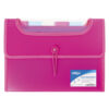 Mapa Strigo Plastic Extensibil A4 6 Compartimente Roz SF032