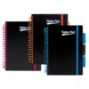 Caiet cu spirala si separatoare Pukka Pad PP Neon A5 200 pagini, 7665-PPN