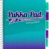 Caiet cu spirala si separatoare Pukka Project Book Fusion A4 albastru marin 8409-FUS