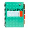 Caiet cu spirala si separatoare Pukka Pads Metallic Project Book dictando B5, microperforatii, 200 pagini 8518-MET