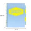 Caiet cu spirala si separatoare Pukka Pads Project Book Pastel DICTANDO A4 blue, 8630(BE)-PST