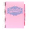 Caiet cu spirala si separatoare Pukka Pads Project Book Pastel DICTANDO A4 pink, 8630(PK)-PST