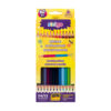 Creioane colorate duble, Strigo, 12 bucati, 24 culori, triunghiulare, cu ascutitoare SSC116