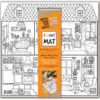 PLANȘĂ FUNNY MAT -  CASA DULCE CASA  + CADOU SET INSTRUMENTE DE COLORAT, SFU402