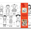 PLANȘĂ FUNNY MAT - COPIII LUMII + CADOU SET INSTRUMENTE DE COLORAT, SFU1011