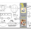 PLANȘĂ FUNNY MAT - VEHICULE + CADOU SET INSTRUMENTE DE COLORAT, SFU1012