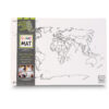 PLANȘĂ FUNNY MAT - HARTA MUTA A LUMII+ CADOU SET INSTRUMENTE DE COLORAT, SFU1014