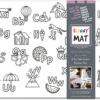 PLANȘĂ FUNNY MAT - ALFABETUL ENGLEZ+ CADOU SET INSTRUMENTE DE COLORAT, SFU1017