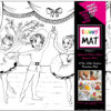 PLANȘĂ FUNNY MAT - DANSATORI  + CADOU SET INSTRUMENTE DE COLORAT, SFU1037