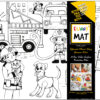 PLANȘĂ FUNNY MAT - POMPIERI + CADOU SET INSTRUMENTE DE COLORAT, SFU1039