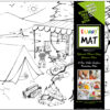 PLANȘĂ FUNNY MAT - CAMPING + CADOU SET INSTRUMENTE DE COLORAT, SFU1044