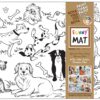 PLANȘĂ FUNNY MAT - CAINI + CADOU SET INSTRUMENTE DE COLORAT, SFU1054