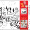 PLANȘĂ FUNNY MAT - MASINI DE CURSE + CADOU SET INSTRUMENTE DE COLORAT, SFU1059