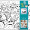 PLANȘĂ FUNNY MAT - PESTISORI + CADOU SET INSTRUMENTE DE COLORAT, SFU1064