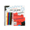 PLANȘĂ FUNNY MAT - MINI SET - LINII DESEN 6 PAGINI+ CADOU SET INSTRUMENTE DE COLORAT, SFU1161
