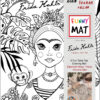 PLANȘĂ FUNNY MAT -FRIDA + CADOU SET INSTRUMENTE DE COLORAT, SFU1251