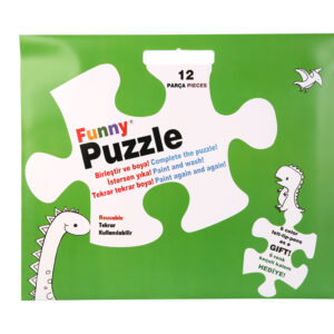 FUNNY MAT PUZZLE - ERA DINOZAURILOR - 12 PIESE+ CADOU SET INSTRUMENTE DE COLORAT, SFU3120