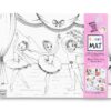 PLANȘĂ FUNNY MAT - PRINT, PRINTESA SI DANSATORI + CADOU SET INSTRUMENTE DE COLORAT, SFU4144