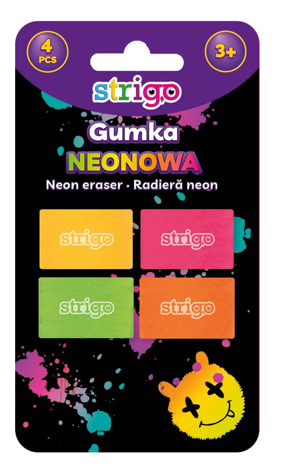 Blister guma de sters Strigo Neon x4 SSC178