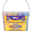 Cretă Strigo colorată Jumbo, 15 buc, 5 culori in galetusă SSC395