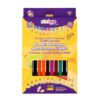 Creioane colorate duble, Strigo Jumbo, 12 bucati, 24 culori, triunghiulare, cu ascutitoare SSC355