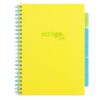 Caiet cu spirala si separatoare, STRIGO PADS Project Book Neon A4, Matematica, PADS011