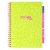 Caiet cu spirala si separatoare, STRIGO PADS Project Book Neon, A4, Dictando, PADS082