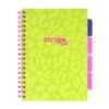 Caiet cu spirala si separatoare, STRIGO PADS Project Book Neon B5, Matematica, PADS013