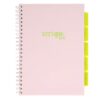 Caiet cu spirala si separatoare, STRIGO PADS Project Book Pastel A4, Matematica, PADS032