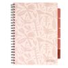 Caiet cu spirala si separatoare, STRIGO PADS Project Book Floral A4, Matematica, PADS044