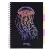 Caiet cu spirala si separatoare, STRIGO PADS Project Book MEDUZA,  A4, Matematica, PADS049