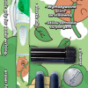 Stilou Strigo cerneala cu stergere + 2 rezerve + dispozitiv curatare, in blister, Verde, Seria Capybara, SSC509