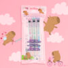 Set Strigo 3 evidentiatoare 2 in 1 cu stampila pe rola, seria Capybara, SSC491