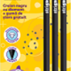 Blister Strigo 3 creioane HB lemn negru+radiera BD01X3+SSC002BL