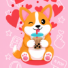 Caiet scolar STRIGO CORGI, A4, dictando, 60 file, hartie 70g FSC, coperta glossy laminate, RO043