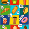 Caiet scolar STRIGO FAST FOOD, A5, dictando, 48 file, hartie 70g FSC, coperta glossy laminate, RO015