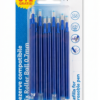 Blister Strigo rezerve cu stergere 9+1 gratis, mina 0,7 mm, albastra, SSC529