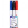 Set 3 markere Strigo pentru tabla, rosu, negru, albastru, TDY002