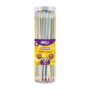 Creioane Strigo HB cu guma de sters multicolora si corp pastel metalic, SSC280