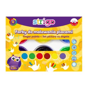 Strigo set vopsele lavabile pentru pictura cu degetele, 6 culori SSC298