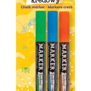 Blister Strigo Marker Creta Lichida, varf rotund, 3x mix culori SSC212X3 BL