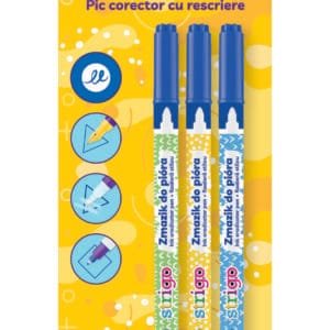 Blister Pic Strigo, corector pentru cerneala, cu rescriere, SSC173X3