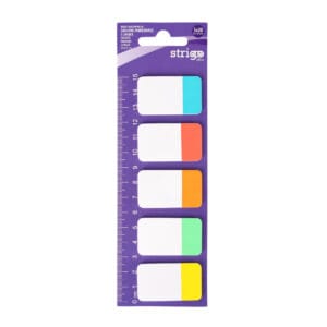 Etichete Indexare Strigo cu riglă 5x20 file, culori Neon, 45x20mm SSN039