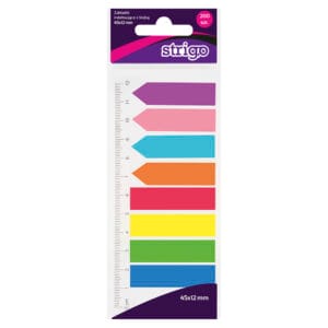 Etichete Indexare Strigo adezive, 45X12Mm, 200 File, Neon, SSN012